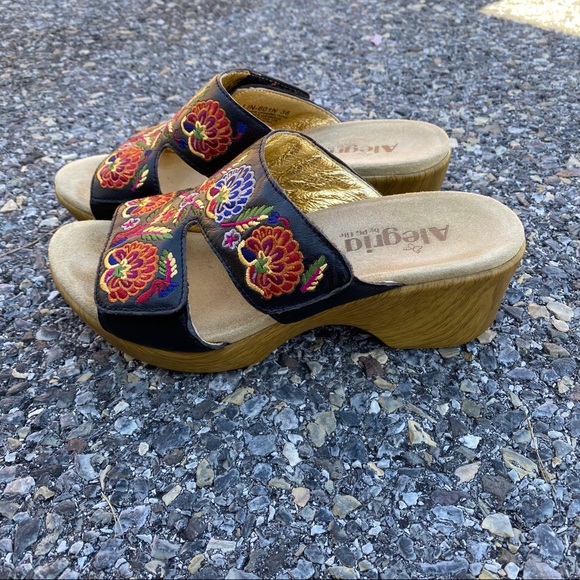 Alegria Linn leather embroidered sandal size 8 - Picture 9 of 10